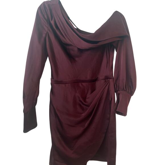 NWT - Jonathan Simkhai’s Cameron satin mini dress in Mulberry - Size 2 - Picture 2 of 6